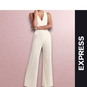 Express V-Neck Cross Back Jumpsuit